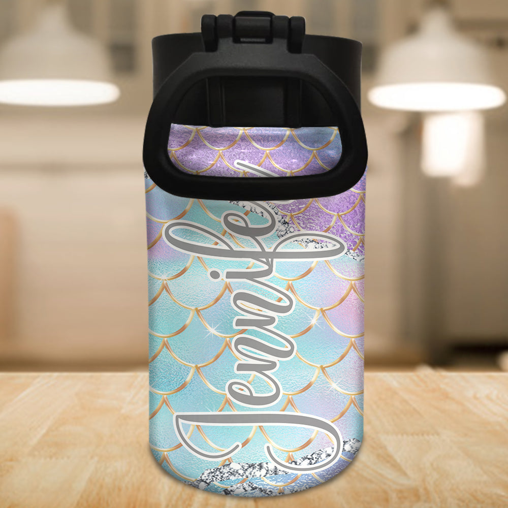 Little Mermaid - Personalized Family Kids Water Bottle