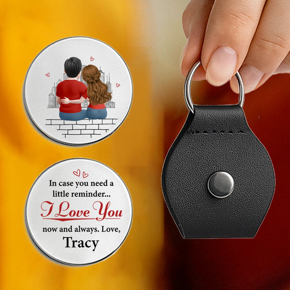 Personalized Pocket Hug Token with Couple Hugging Illustration, Unique Romantic Gift for Him or Her, A Little Reminder to Carry