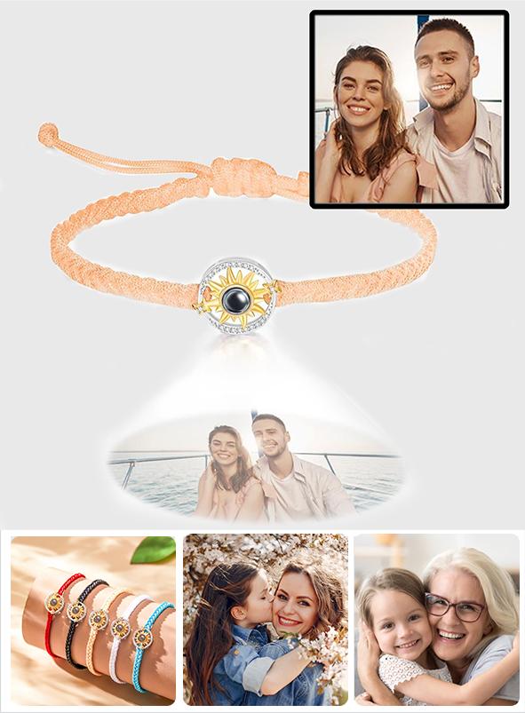 Personalized Sun Flower Photo Projection Charm