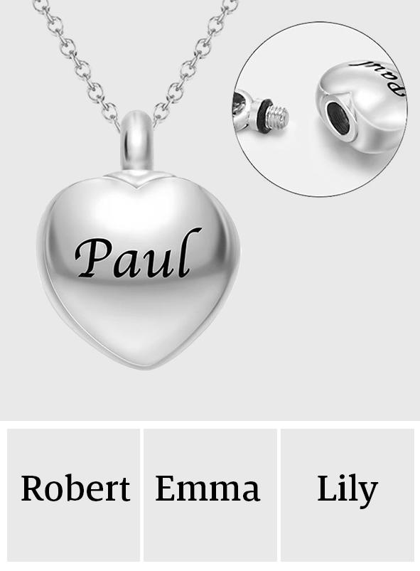 Miss You - Personalized Memorial Necklace for Ashes