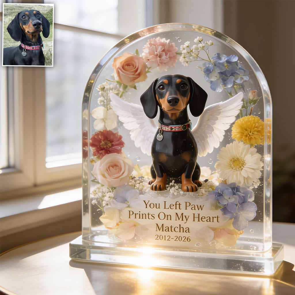 In Loving Memory - Personalized Dog Custom Shaped Acrylic Plaque