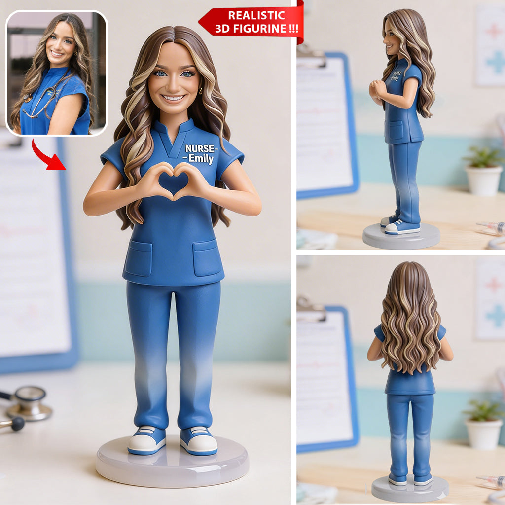 Custom Any Photo Meaningful Gift For Nurse/Healthcare Worker - Personalized Nurse Premium 3D Figurine