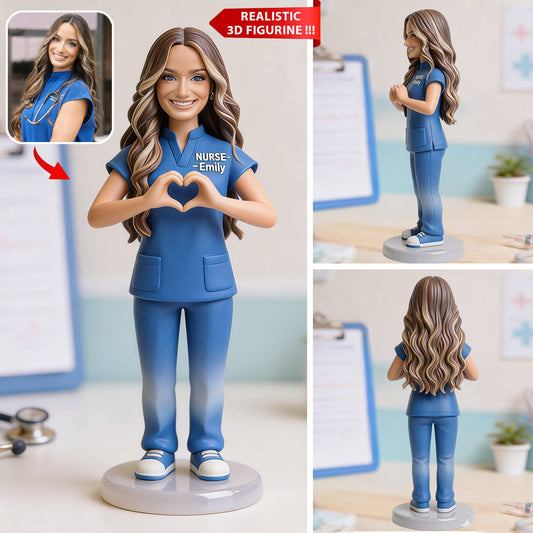 Custom Any Photo Meaningful Gift For Nurse/Healthcare Worker - Personalized Nurse Premium 3D Figurine