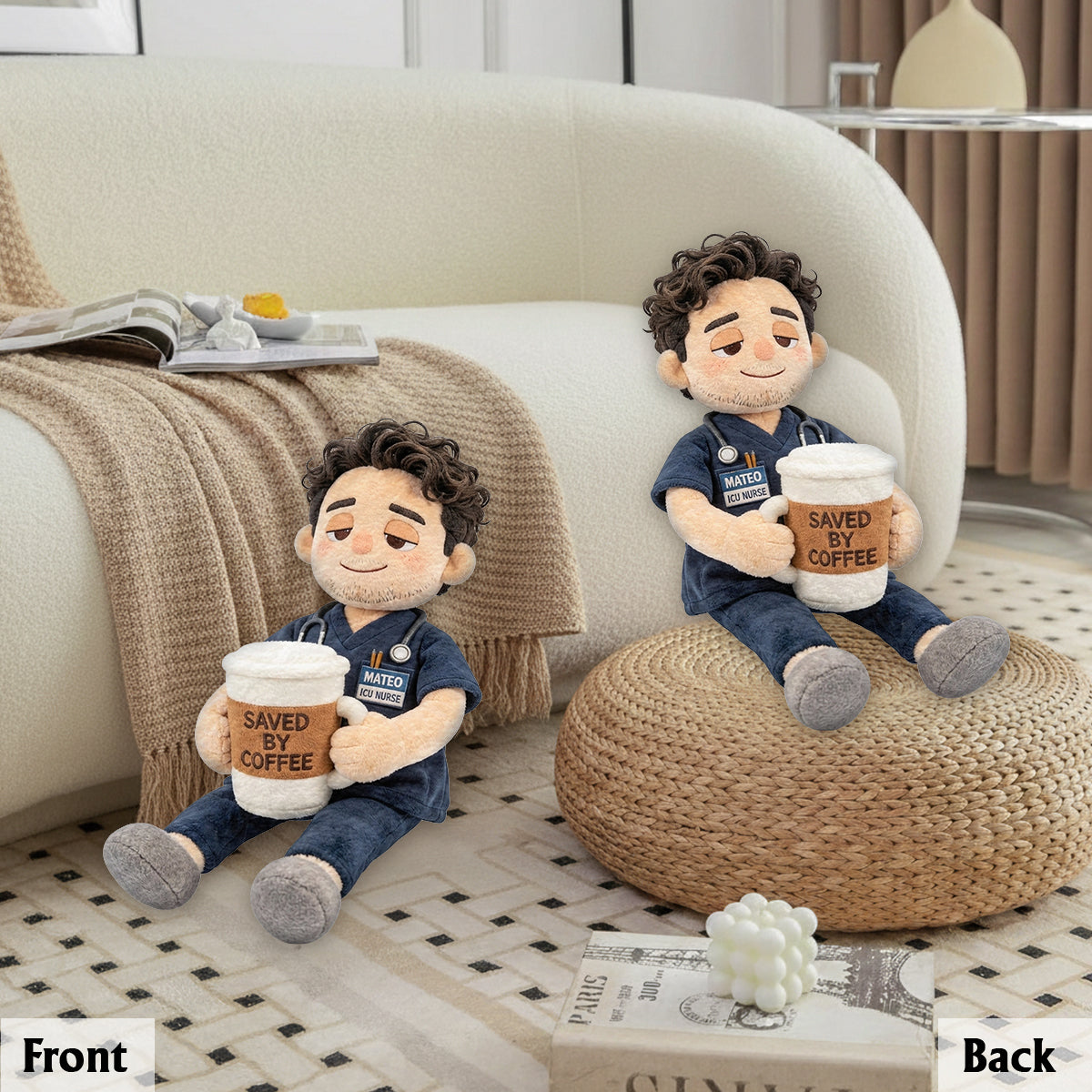 Funny Nurse Gifts - Personalized Nurse Premium Faux Fur Pillow