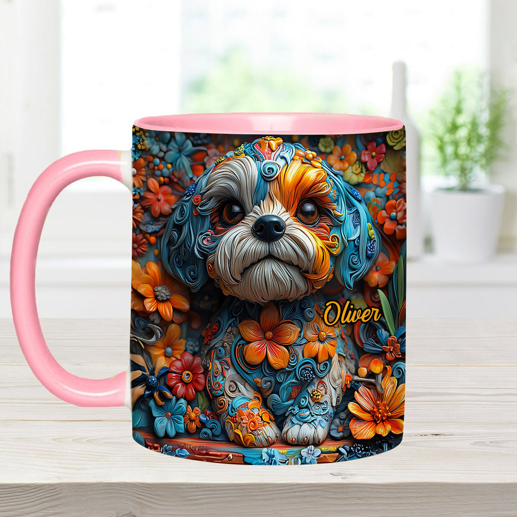 Colorful Shih Tzu Dreams - Personalized Dog Accent Mug