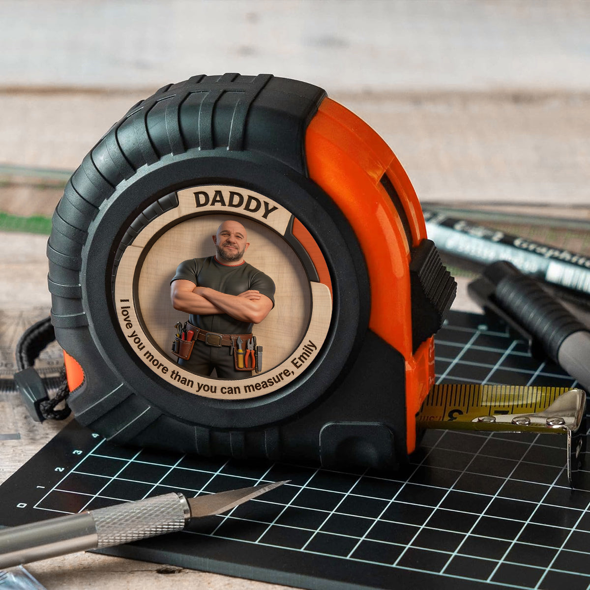 Custom Any Photo, Best Father's Day Gift - Personalized Father Measure Tape