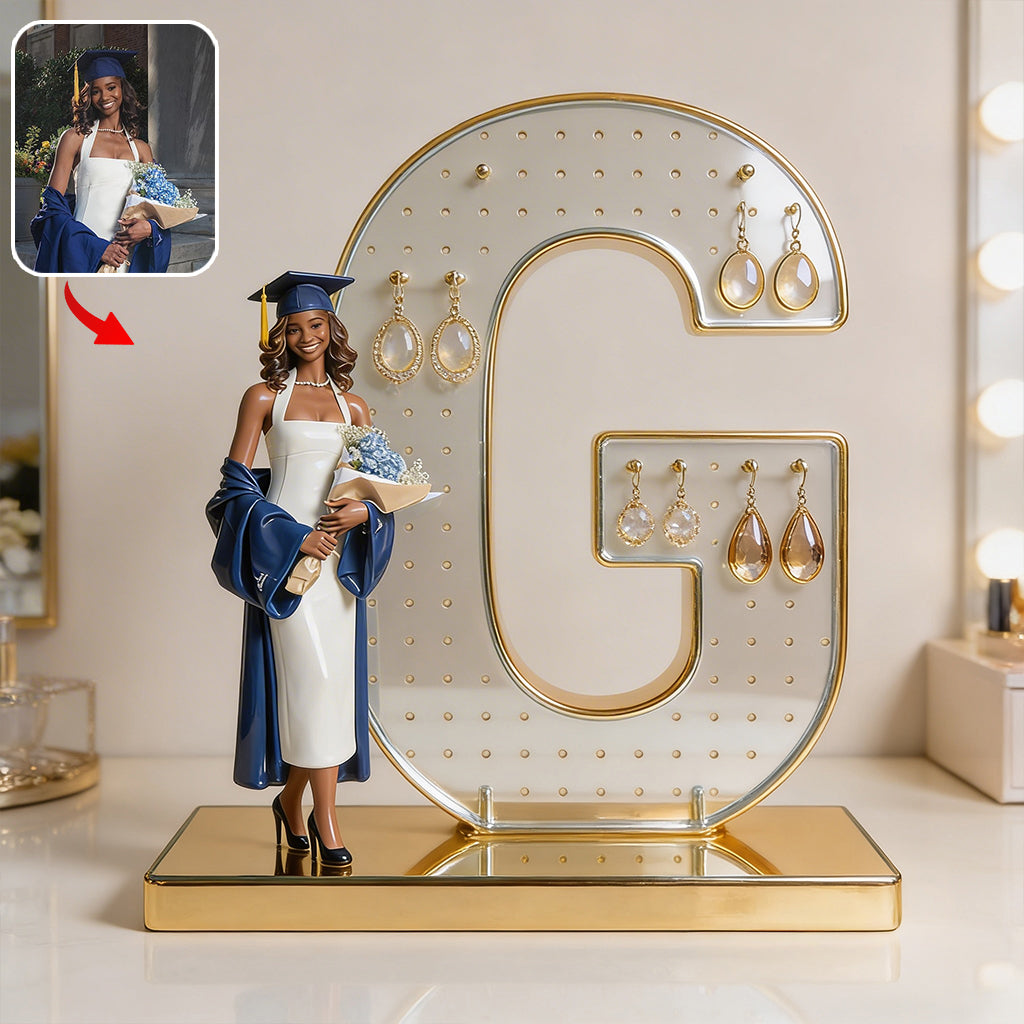 A Letter of Pride – Graduation Jewelry Display - Personalized Graduation Jewelry Holder