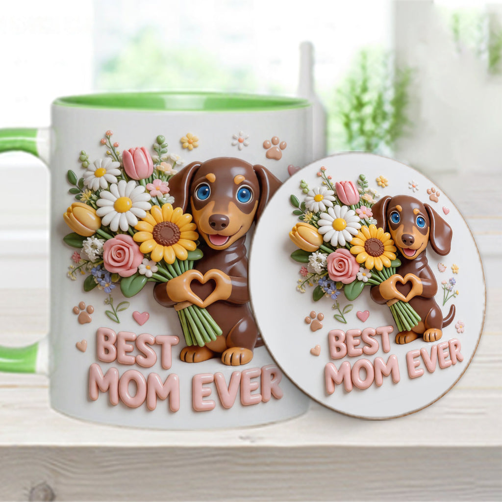 Custom Any Photo - Personalized Dog Accent Mug & Coaster