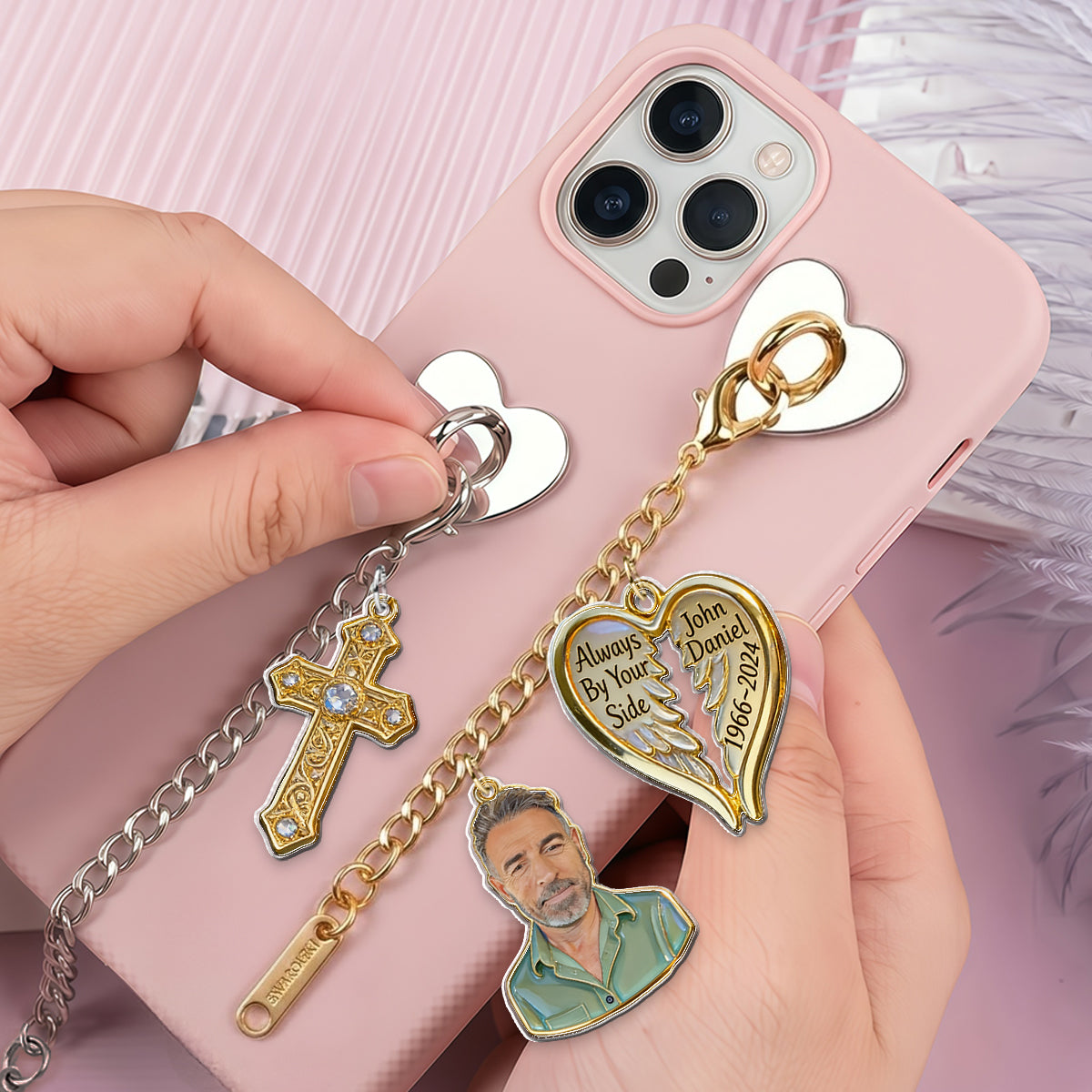 Always By Your Side - Personalized Memorial Dangling Charms