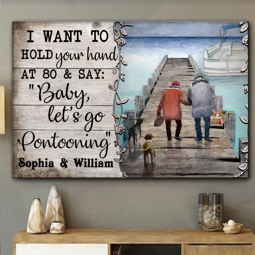 Let's Go Pontooning - Personalized Pontoon Canvas And Poster