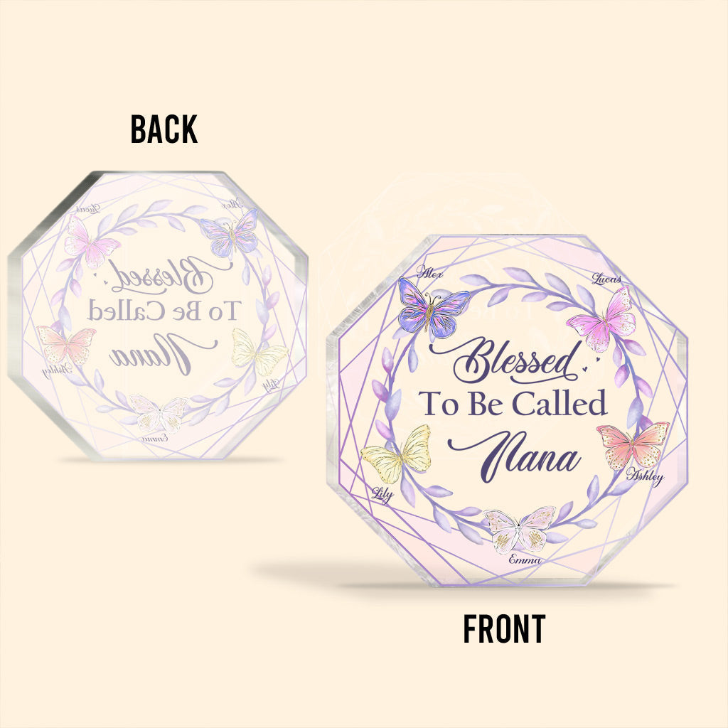 Blessed To Be Called - Personalized Grandma Custom Shaped Acrylic Plaque