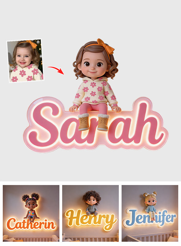 Any Photo - Personalized Kid LED Light Acrylic Sign