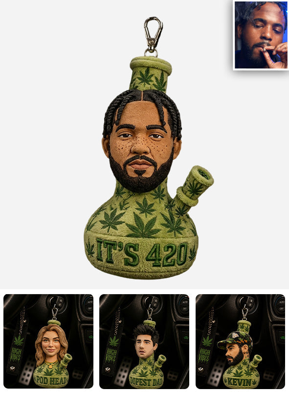 Any Photo Funny 420 Gift - Personalized Weed Plush Keychain