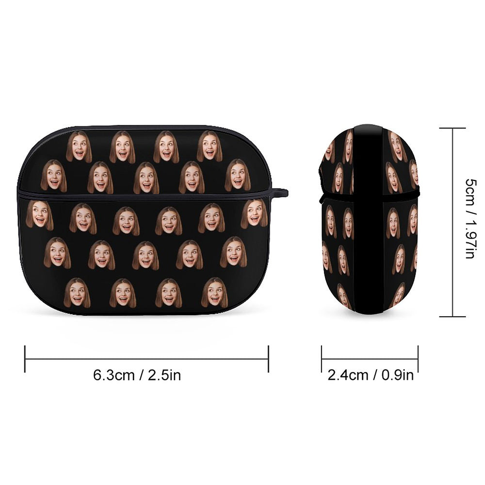 Custom Face Funny - Personalized Airpods Case Cover With Keychain