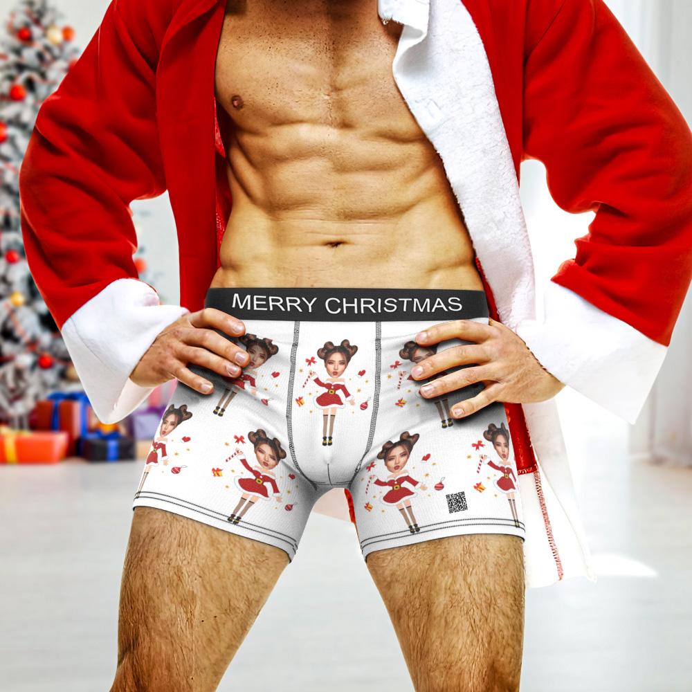 Custom Wife Or Girlfriend Face Boxers AR View - Personalized Couple Men's boxer briefs