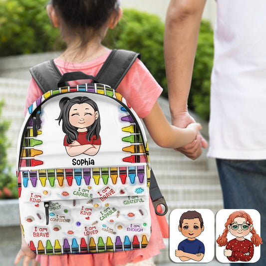 I Am Brave - Personalized Kid Backpack