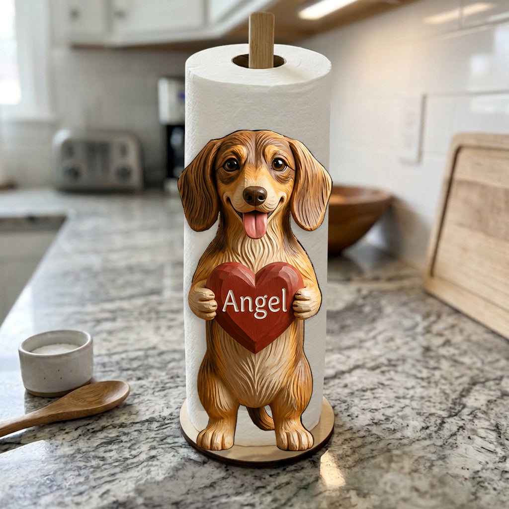 Dog Leash Holder - Personalized Dog Paper Towel Stand
