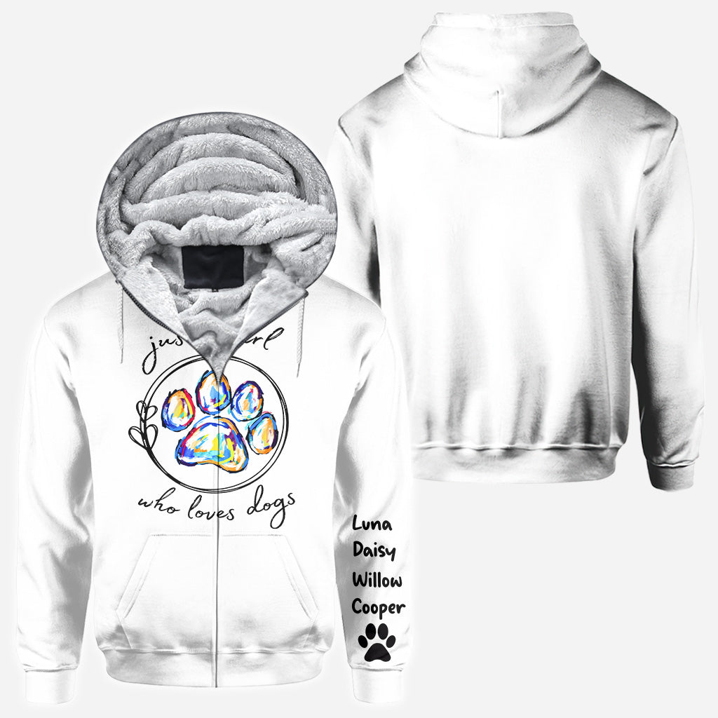 Just A Girl Who Loves Dog - Personalized Dog All Over Shirt