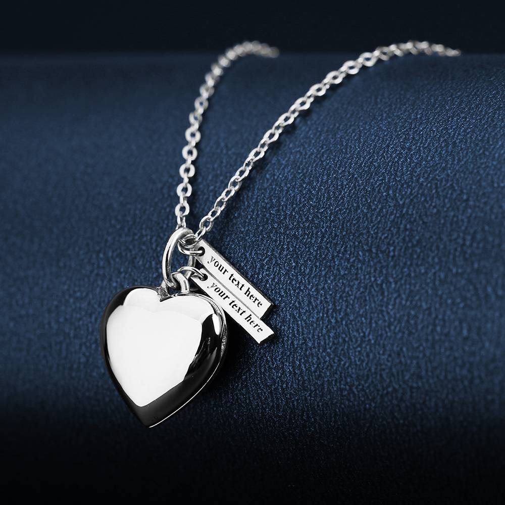 Any Photto - Personalized Couple Heart Photo Locket Necklace