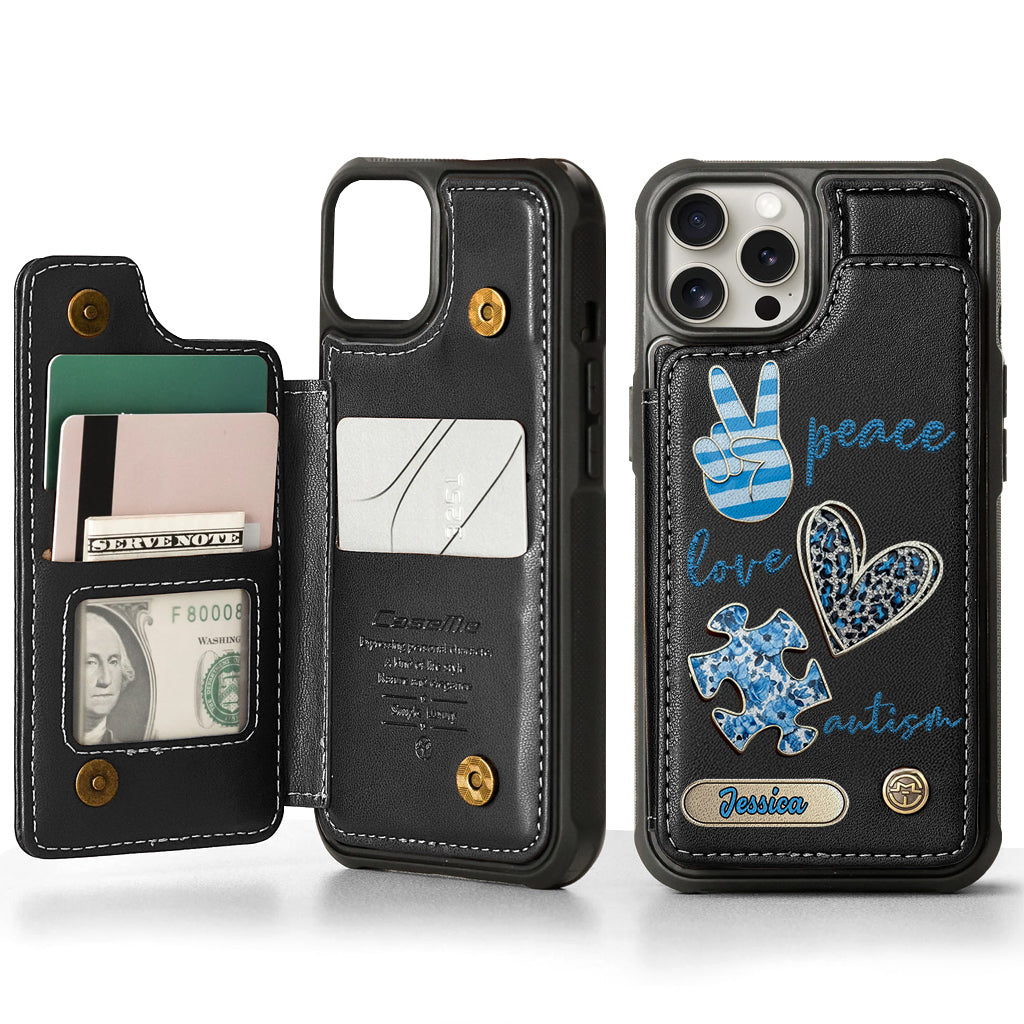 Autism Awareness - Personalized Autism Awareness Wallet Phone Case