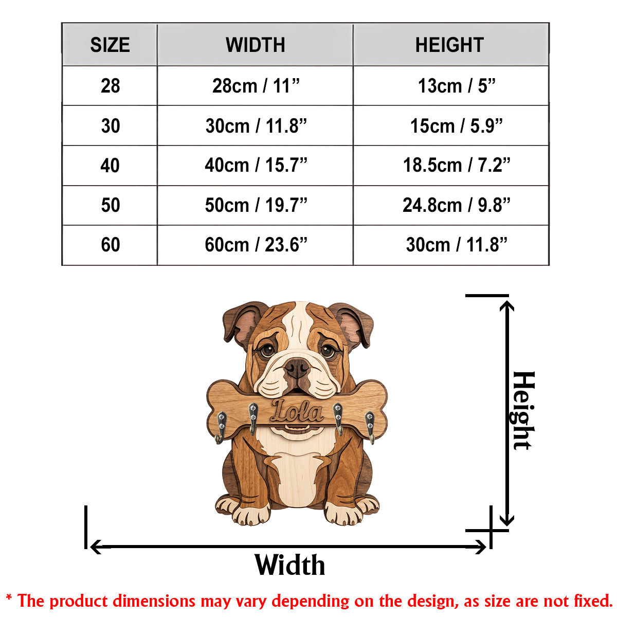 Funny Pet Keyrack - Personalized Dog Custom Shaped Hanging Rack