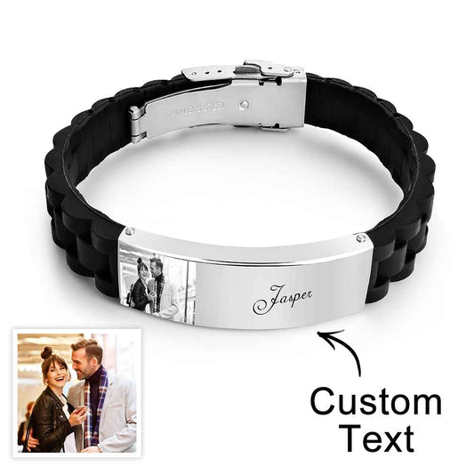 Any Photos - Personalized Couple Photo Bracelet