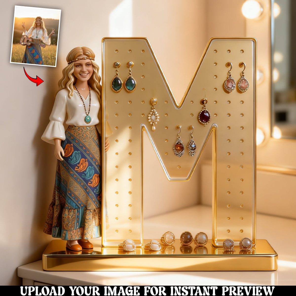 Free Spirit - Personalized Hippie Jewelry Holder