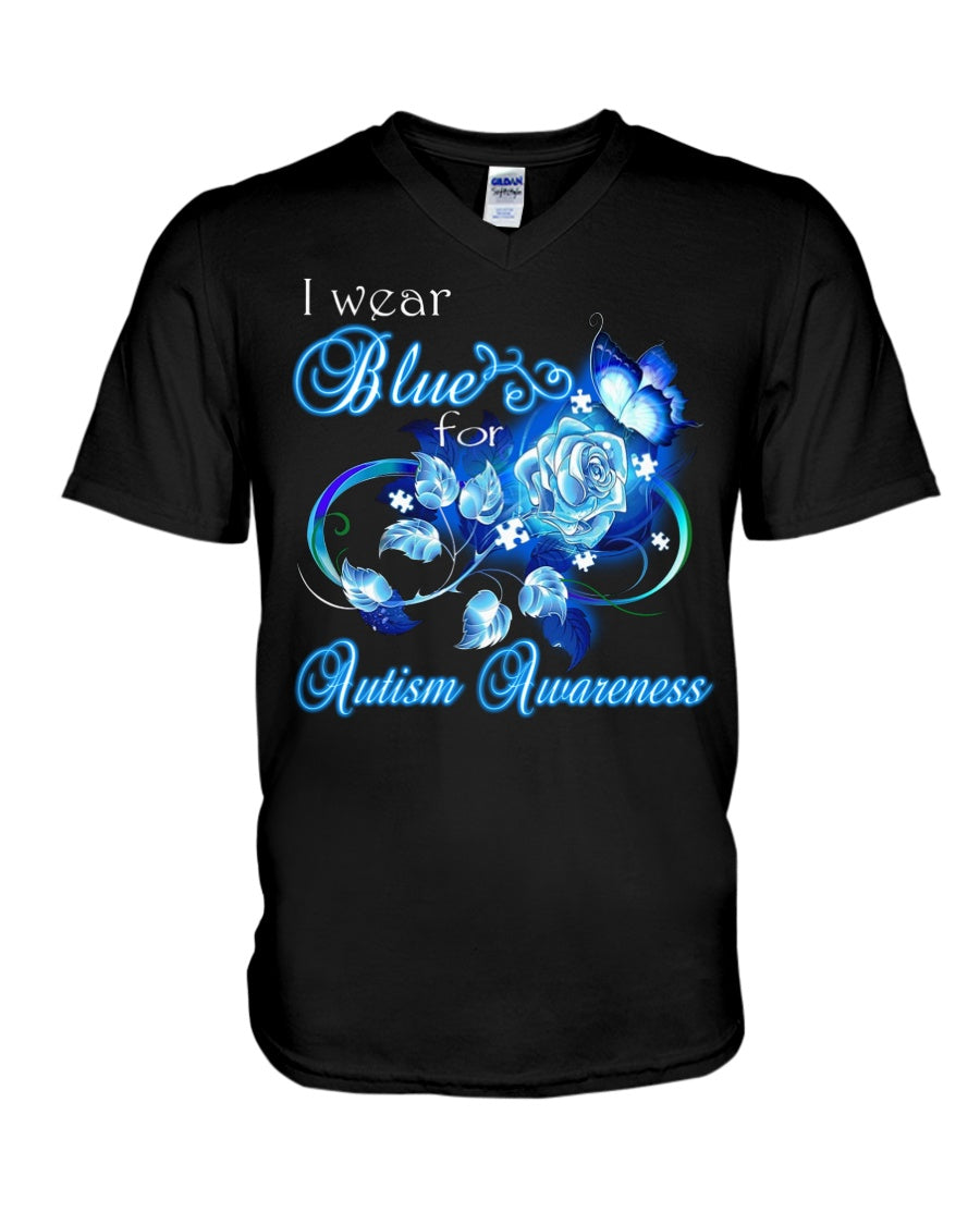Autism Awareness Blue Flower - Autism Awareness T-shirt and Hoodie 0921