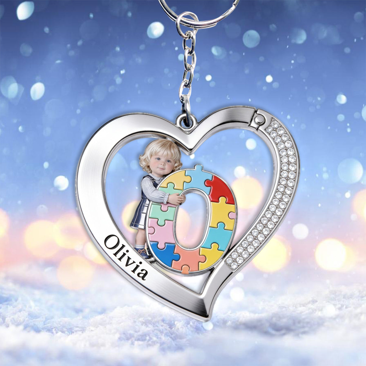Autism Letter - Personalized Autism Awareness Keychain