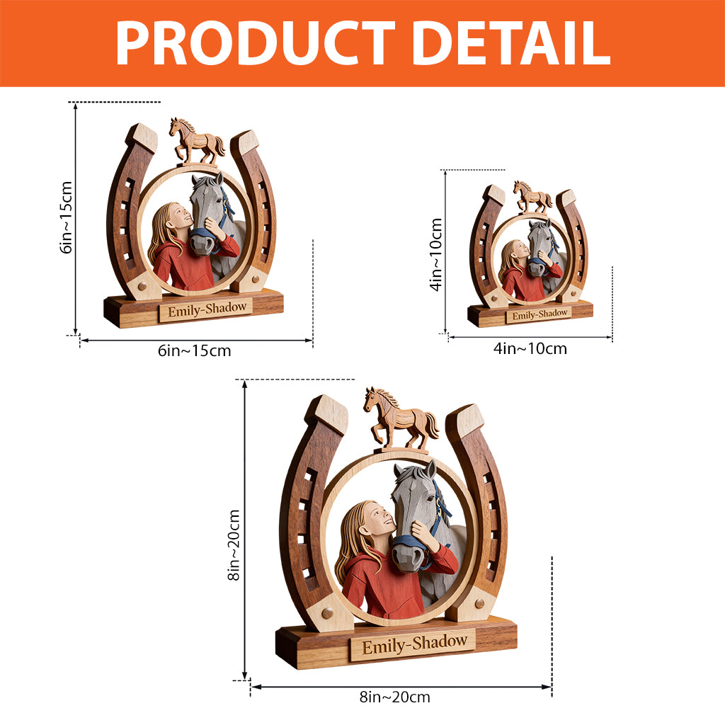 Horseshoe Custom From Photo - Personalized Horse Custom Shaped Acrylic Plaque