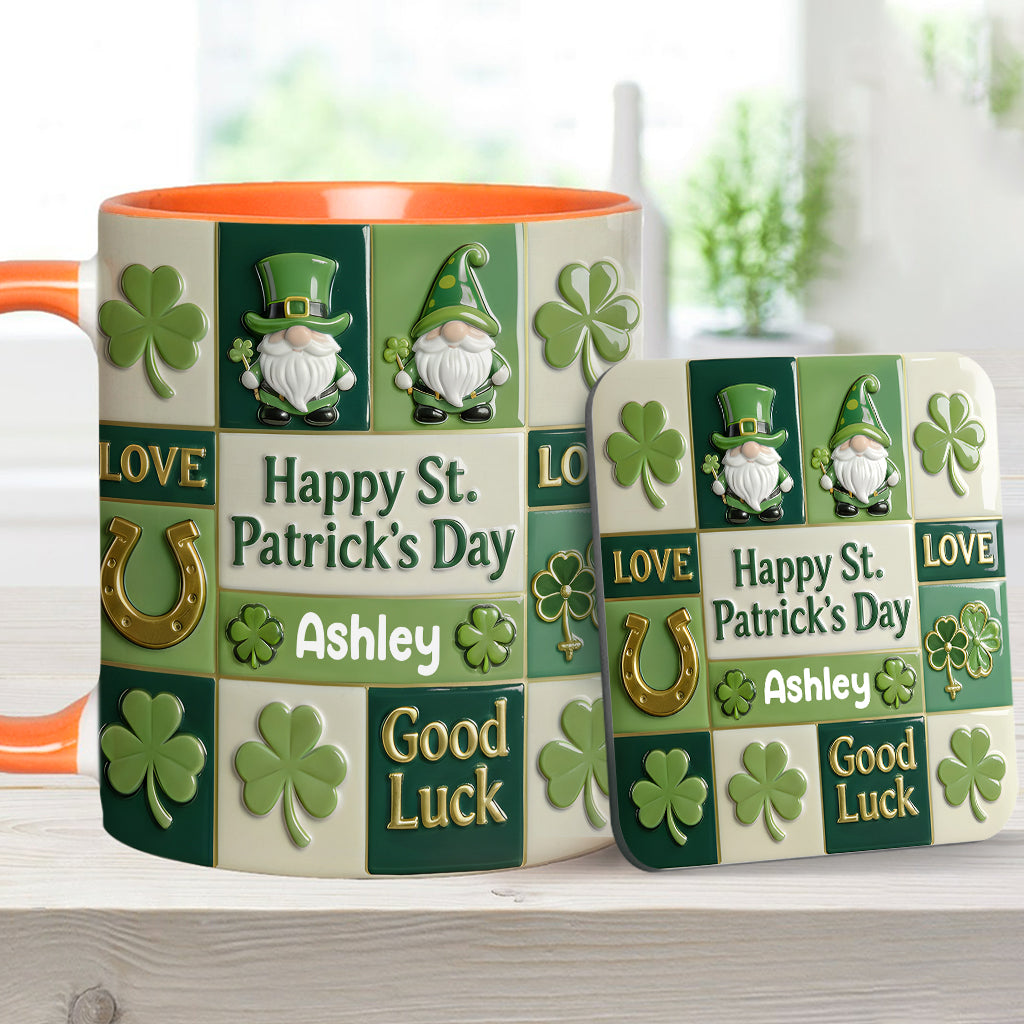 Happy St. Patrick's Day - Personalized Irish Accent Mug & Coaster