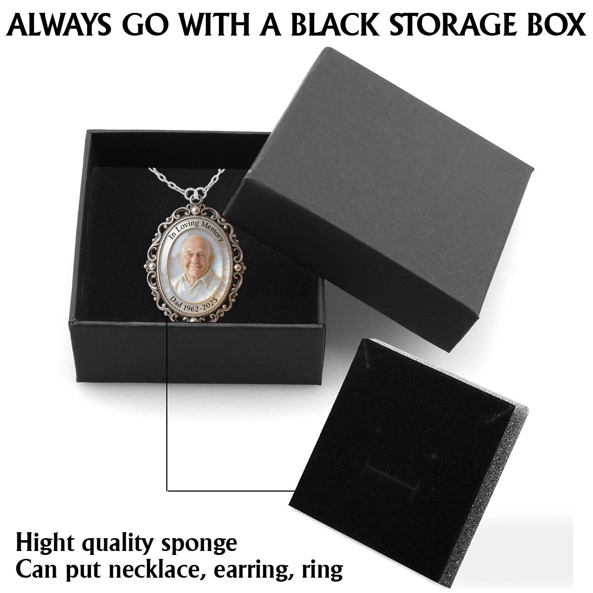 In Loving Memory - Personalized Memorial Shaped Metal Pendant Necklace