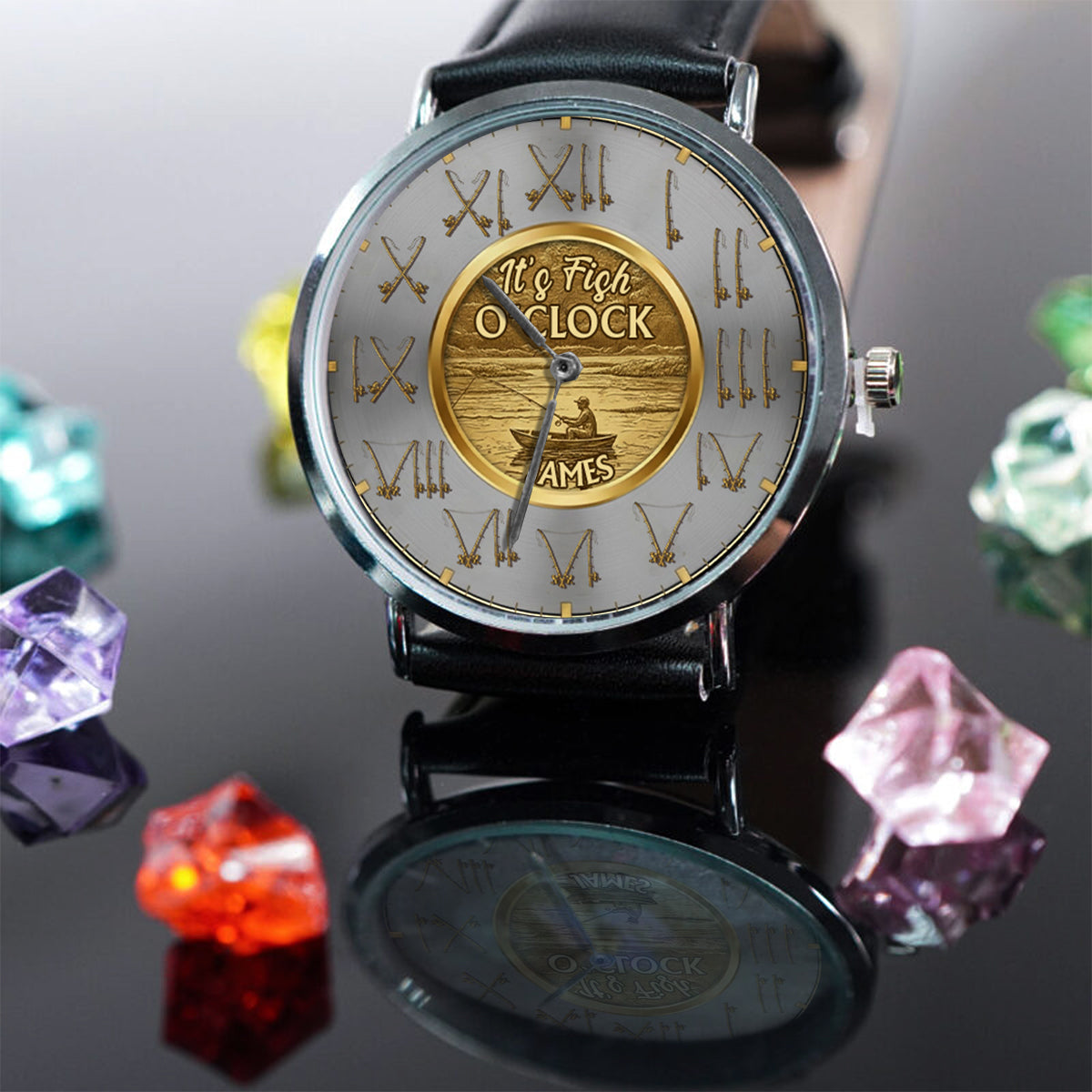 It's Fish O'clock - Personalized Fishing Hand Watch