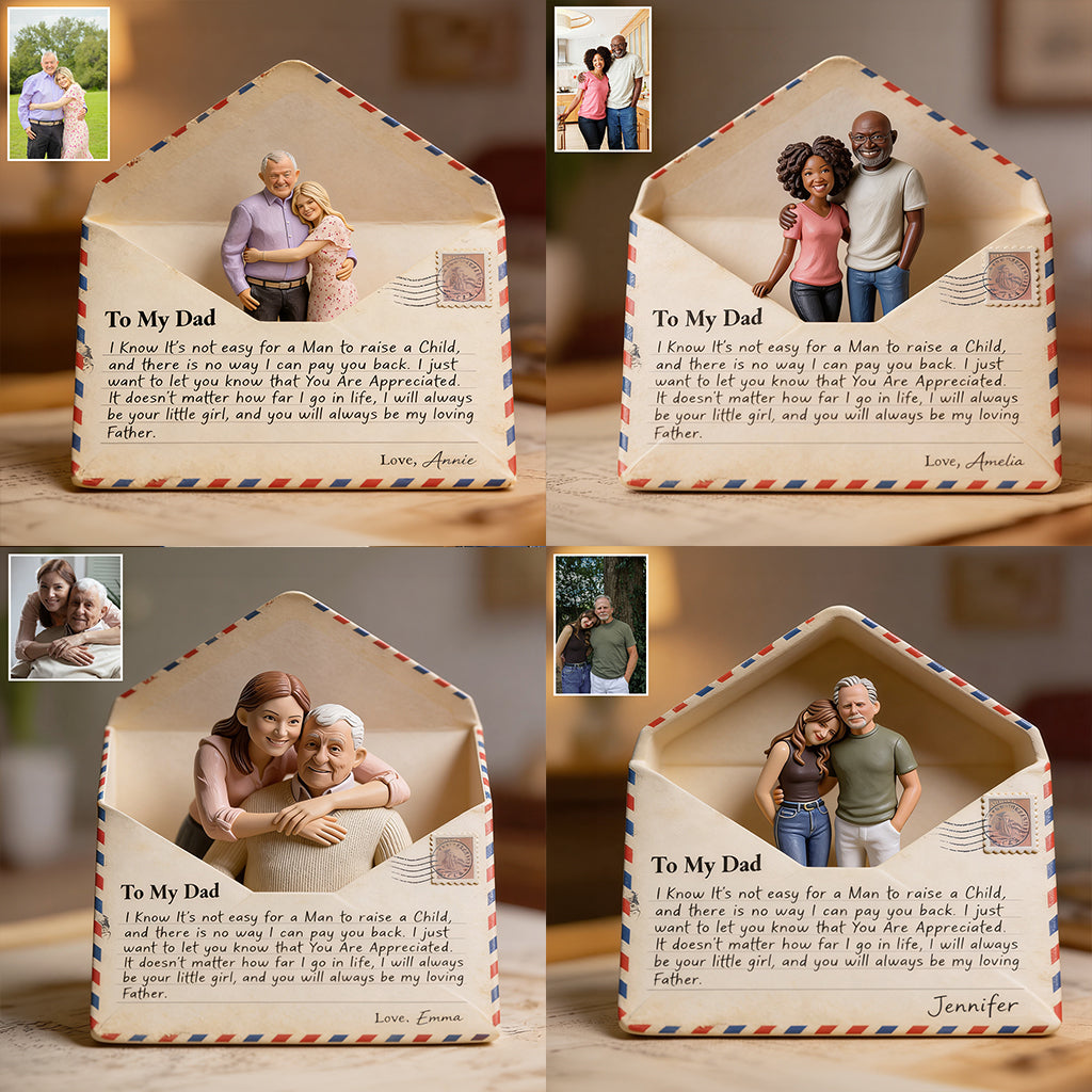 Letter To My Dad - Personalized Father Custom Shaped Acrylic Plaque