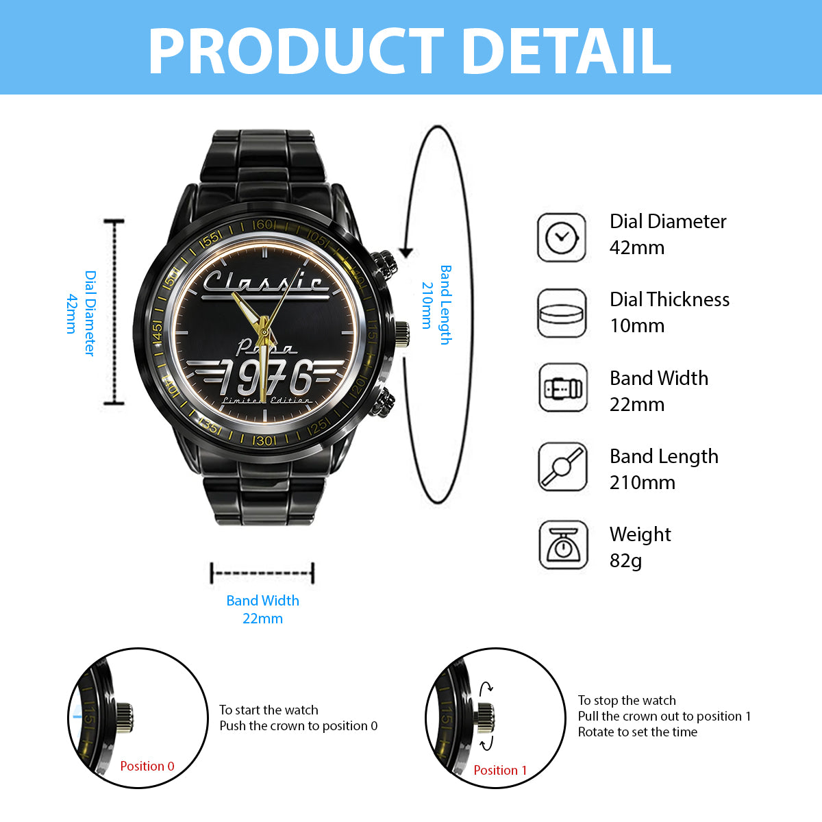 Classic - Personalized Father Hand Watch