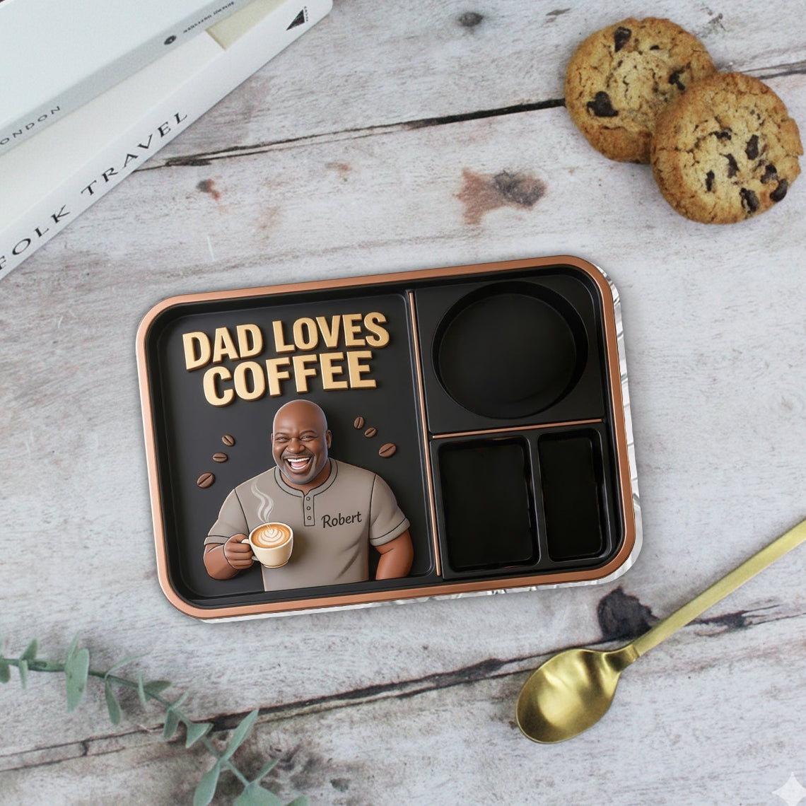 Dad Loves Coffee - Personalized Coffee Catch-All Tray