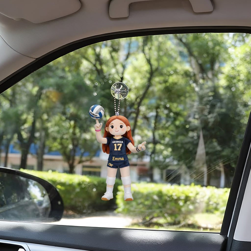 Custom Any Photo, Any Sport - Personalized Volleyball Plush Keychain