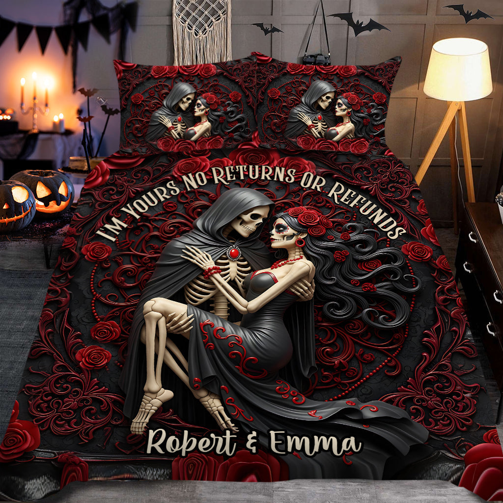 I'm Yours No Returns Or Refunds - Personalized Couple Bedding Set