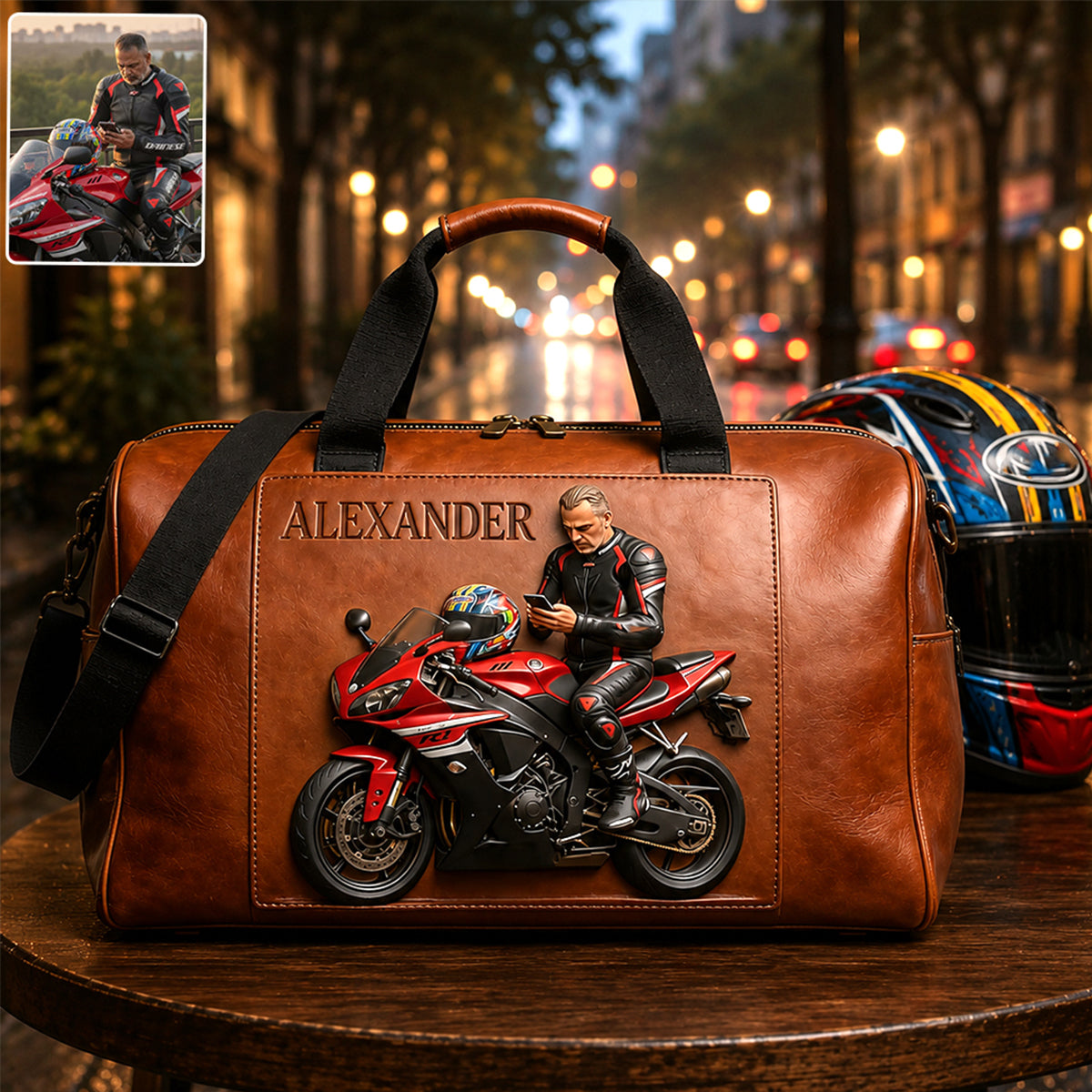 Born To Ride - Personalized Biker Duffle Bag