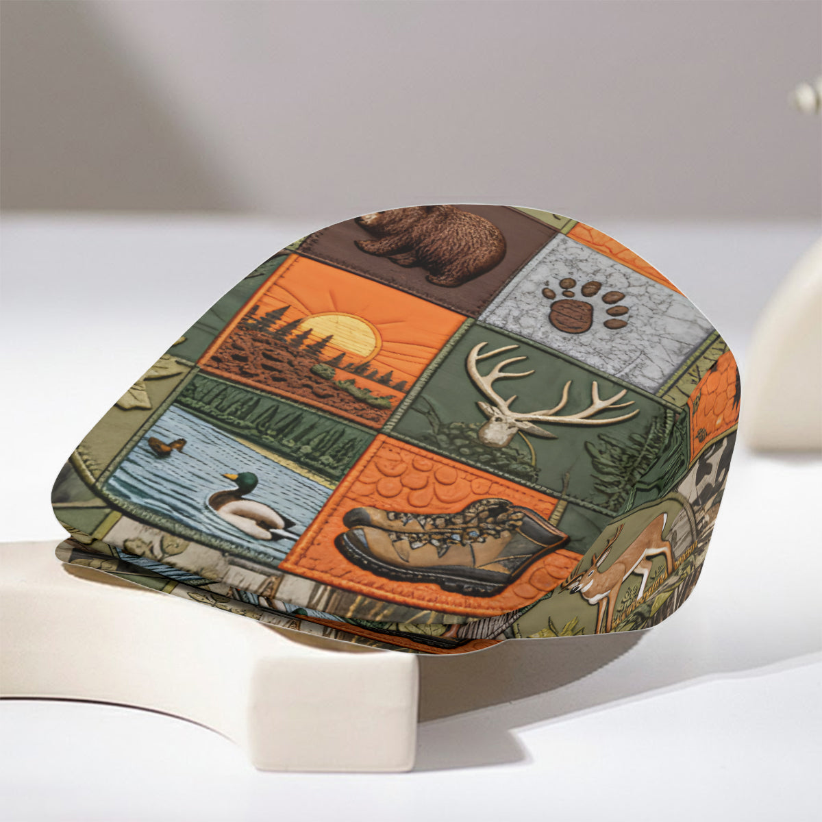 Hunting Panorama - Personalized Hunting Newsboy Cap