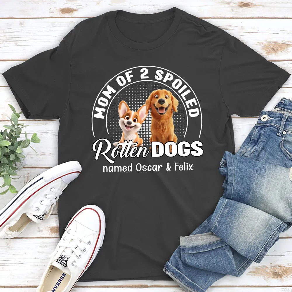 Personalized 'Mom & Spoiled Dog' Tee - Custom Dog Name Gift Shirt