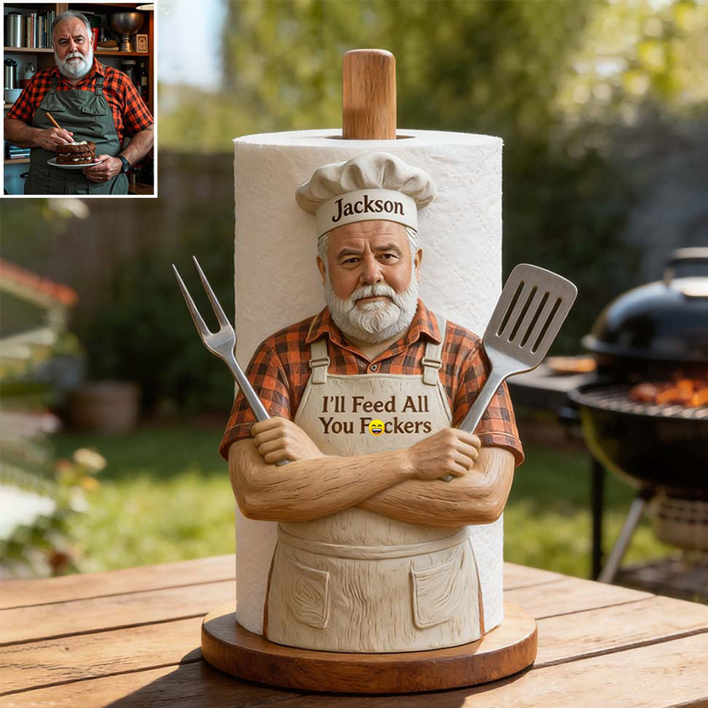 Best Flippin' Dad Ever - Personalized Father Paper Towel Stand
