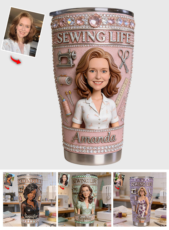 Custom Any Photo - Personalized Sewing Tumbler