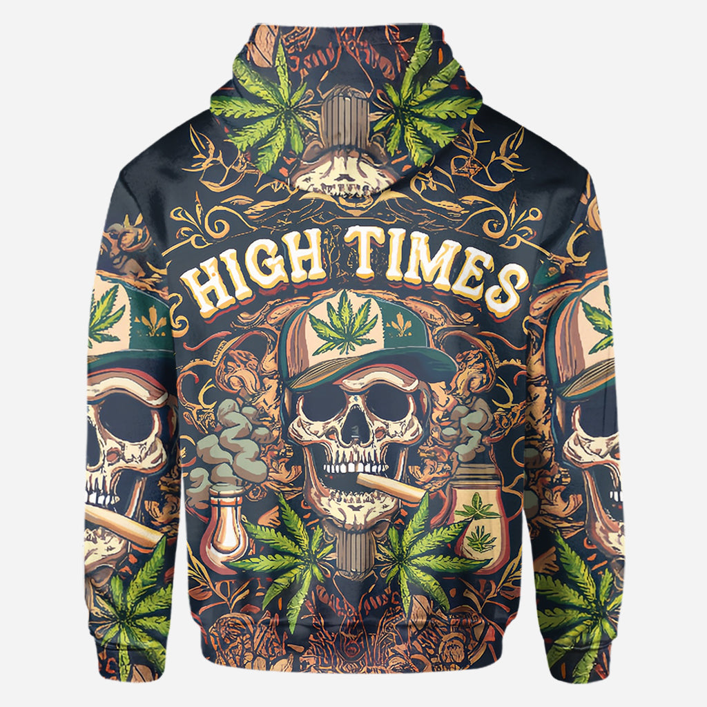 High Times Skull 420 - Personalized Weed All Over Shirt