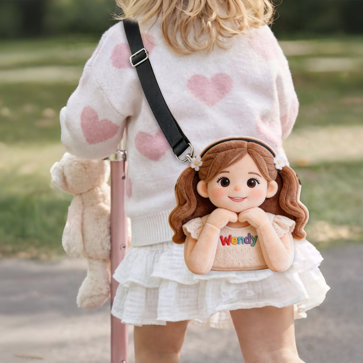 Custom Any Photo - Personalized Kid Plush Crossbag