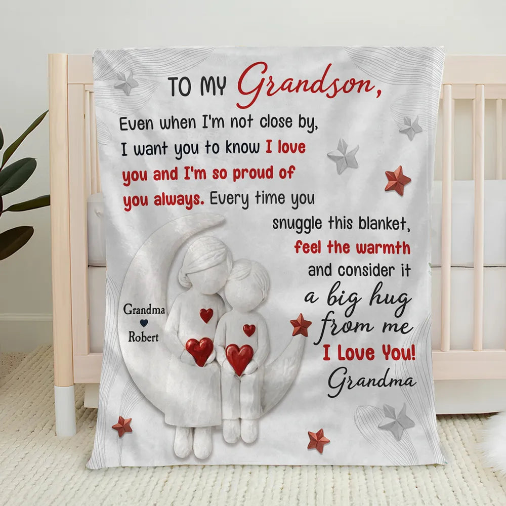 To My Grandson Fleece Blanket I Want You To Know How Much I Love You Unique Gift From Grandma