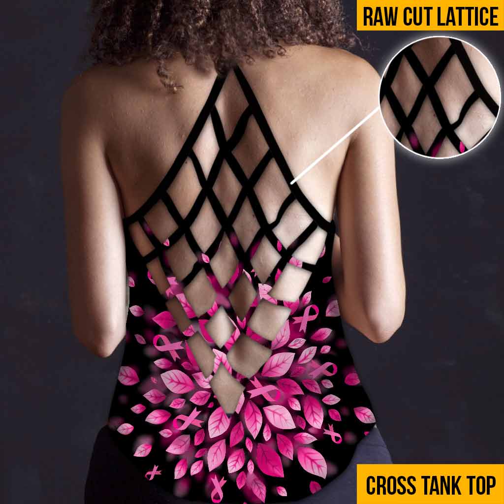 In October We Wear Pink - Breast Cancer Awareness Cross Tank Top