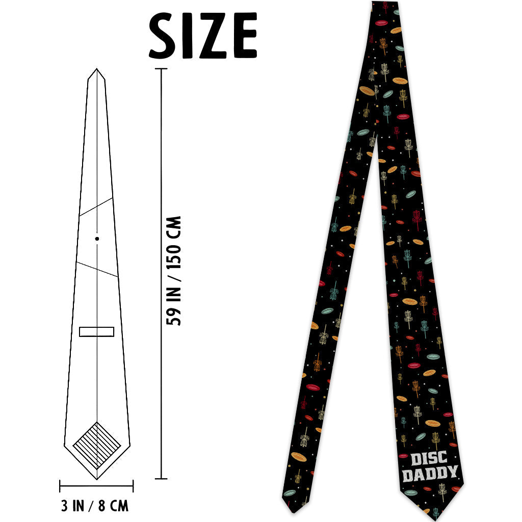 Disc Daddy - Disc Golf gift for dad, grandpa - Personalized Necktie