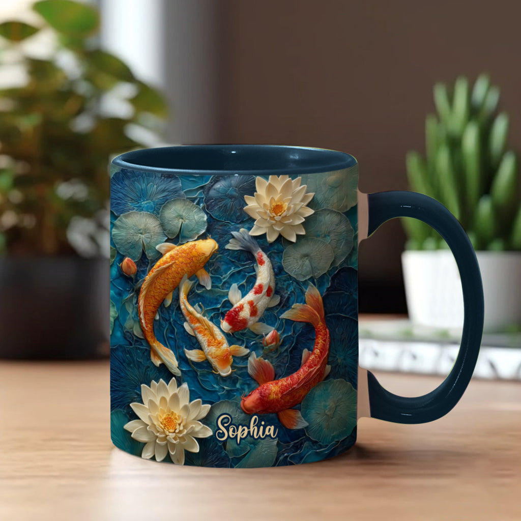 Beautiful Fish - Personalized Koi Fish Accent Mug