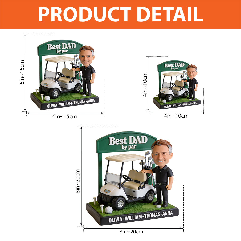 Best Dad By Par, Best Grandpa By Par - Personalized Golf Custom Shaped Acrylic Plaque